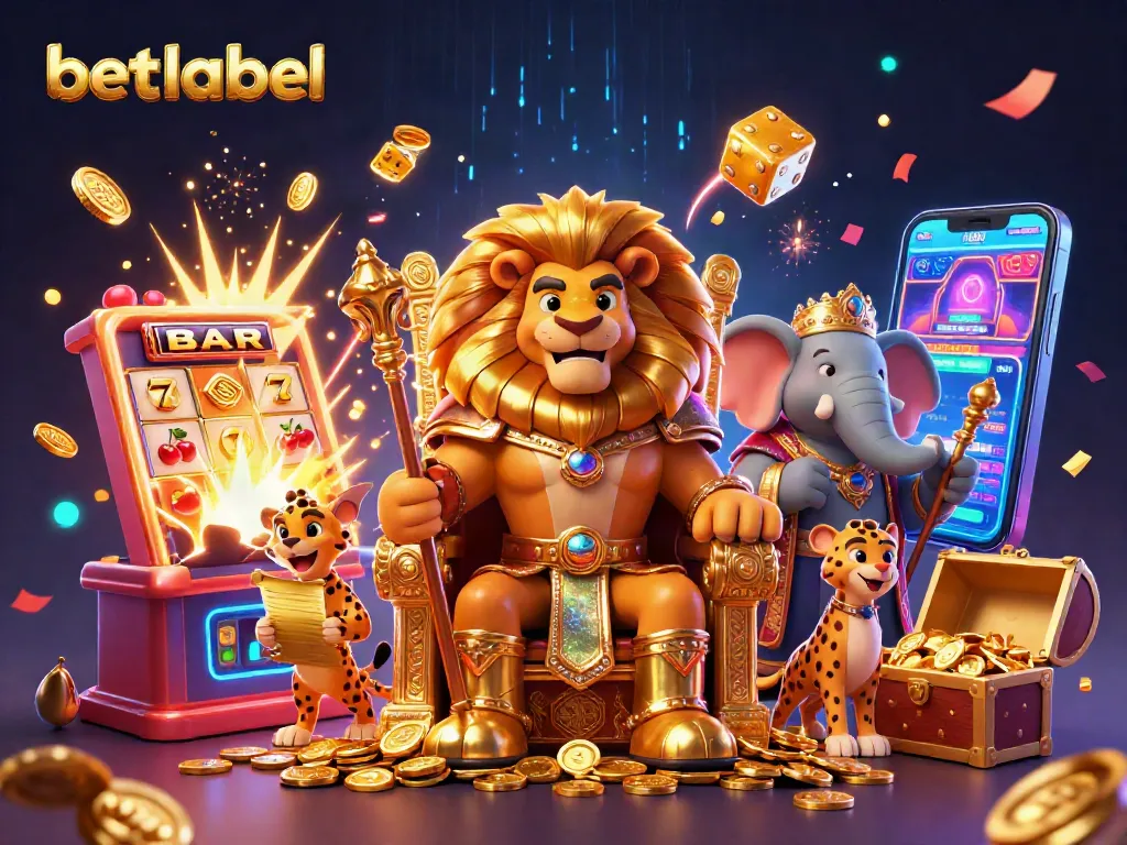Experience excitement with Betlabel's fierce lion king and dynamic casino elements.